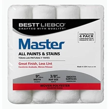 Bestt Liebco 555993940 Master Woven Poly Roller Cover, 4 Pack, 9 inch x 3/8 inch
