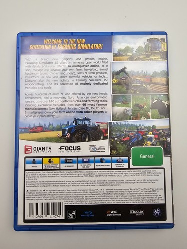 Farming Simulator 15 Sony PlayStation 4 PS4 Game PAL FREE POST - Picture 2 of 3