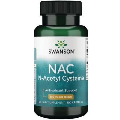 Swanson N-Acetylcystein NAC 600 mg 100 Kappen Lebergesundheit Antioxidans