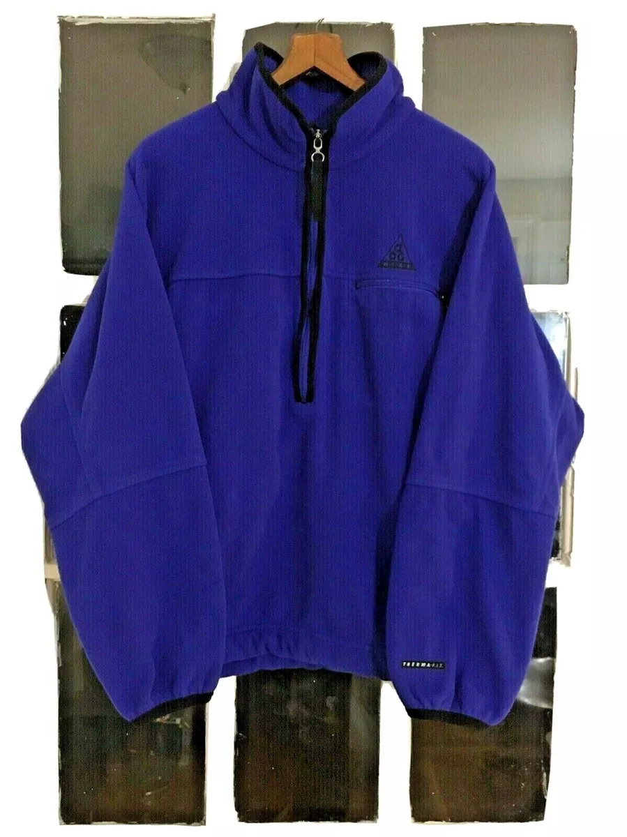 90S NIKE ACG FLEECE 1/2 ZIP-UP YKK S/M ADIDAS REEBOK THERMA-FIT