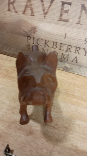 hand carved wood folk art Boxer Dog - Picture 5 of 7