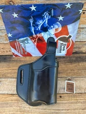 Don Hume H722 30-1R NH Black Leather OWB Holster For Sig P229R DAK w/X200 TAC