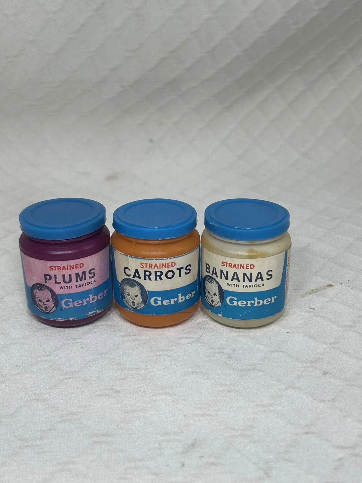 Vintage Gerber Baby Doll Food Jars X3 Rare
Opens in a new window or tab