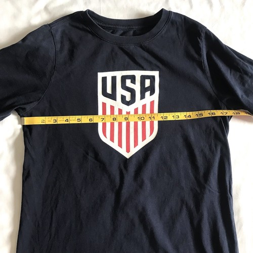 Nike USA Crest Tee Athletic Cut Youth XL Navy Blue / Red / White SS Soccer EUC! - Picture 7 of 8