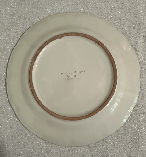 Ceramica Artistica Italy Yellow Dog 10.25” Dinner Plate Hand Painted EUC - Picture 3 of 4