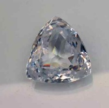 Natural 50 Ct Huge Zircon Trillion Cut White Color Loose EGL Certified Gemstone