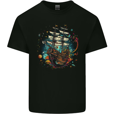 Lovetshirts Space Ship Fantasy Galleon Segel Kapitän Herren Baumwoll Maglietta