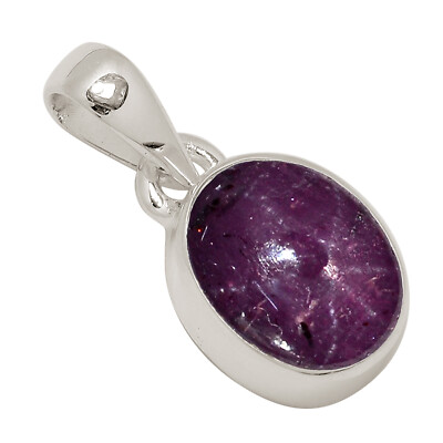 Natürlicher Rubin Stern - Indien 925 Sterling Silber Anhänger Schmuck ALLP-28142