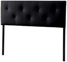 Baxton Studio Dalini Modern and Contemporary Queen Black Faux Leather