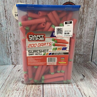 Dart Zone Sureshot 200ct Dart Refill Boxes Toy Gun Universal Dart Zone Sureshot 200ct Dart Refill Boxes Toy Gun Universal