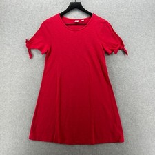 Gap Dress Womens Size XS Petite Red A Line Cotton Poly Short Sleeve Summer