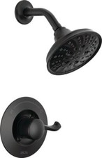 Delta Esato Shower Rough  Trim 1 Handle 14S Matte Black - Certified Refurbished