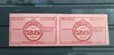Reino Unido 1972 huelga postal aéreo Belmont-Bologne MNH