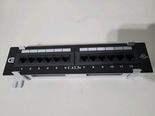 12-Port Commercial Electric Category 5eMini Patch Panel w/ 89D Mounting Bracket