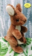 VTG 9 " AUSTRALIA UNITED SOUVENIRS PTY LTD KANGAROO  JOEY PLUSH STUFFED ANIMAL