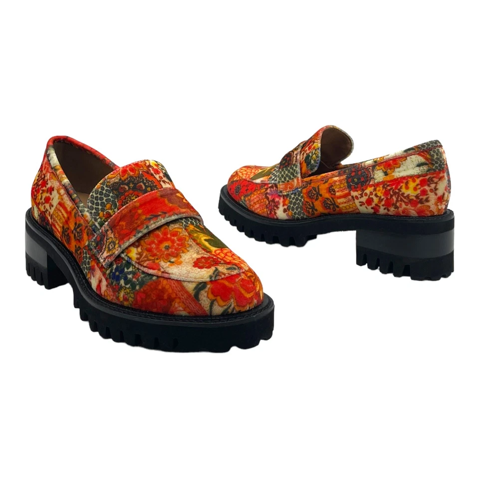 Zapatos de salón AEROSOLES & LAURA ASHLEY 9,5 de terciopelo RONNIE gruesos florales Foto 3 de 4