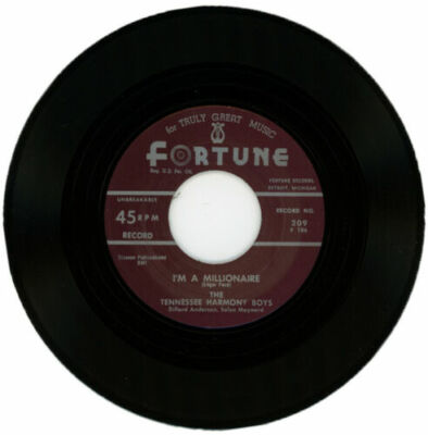 45Re   THE TENNESSEE HARMONY BOYS   ''I'm A Millionaire'' 1951 Hillbilly Gospel 