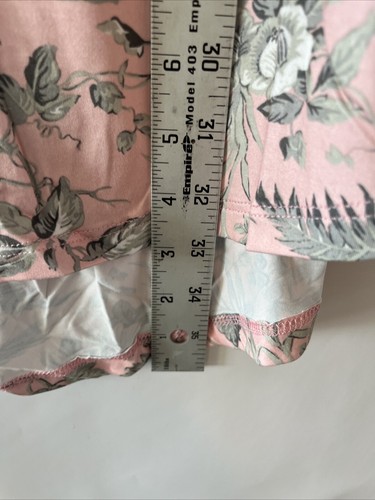 Echo Nachtwäsche Damen Langarm Nachthemd Größe Large Rosa Tropical - Bild 6 von 7