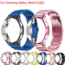 Stainless Steel Watch Band Strap Case For Samsung Galaxy Watch 3/Watch 4/Watch 5