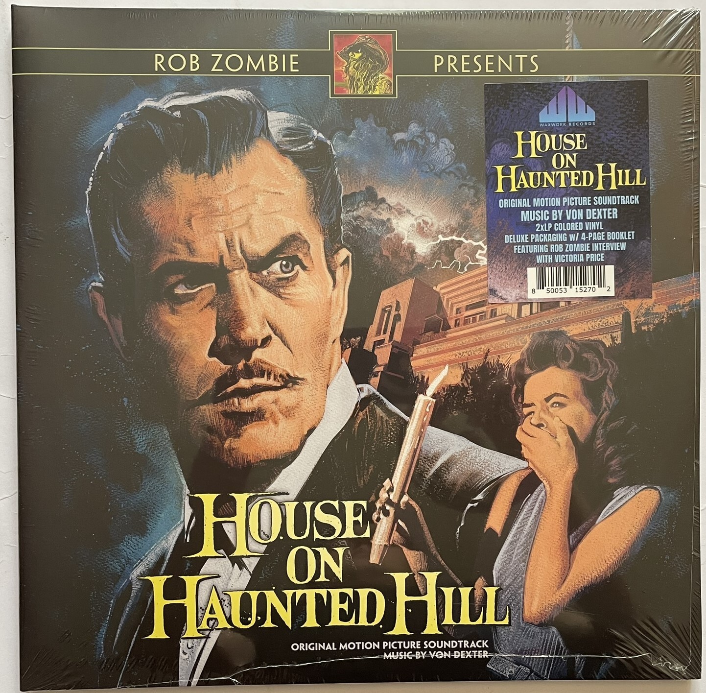 House On Haunted Hill Soundtrack Pink and Black Vinyl Record New 850053152702