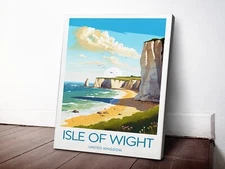 UK, Isle of wight 40x50cm Stretched Travel Canvas Wall Art Print