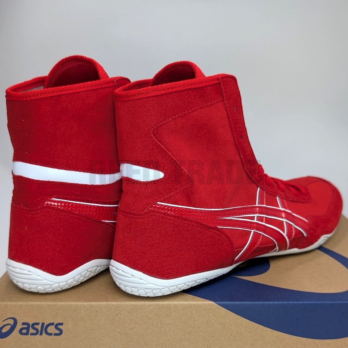 ASICS Wrestling Shoes 1083A001 Red/Red(White) lace:Red EX-EO