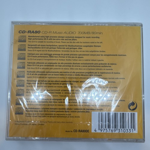 JVC CD-R80 CD-RA80DE Digital Audio Music Blank CDR New and Sealed - Picture 3 of 3