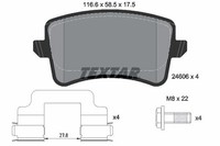 Textar Bremsbelagsatz, Scheibenbremse 2460601 FüR Audi