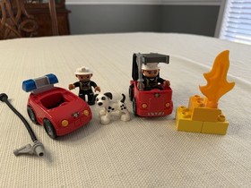 Lego DUPLO My First Fire Station #6138 Retired Includes Desk & &ldquo;Firehouse&rdquo; Block