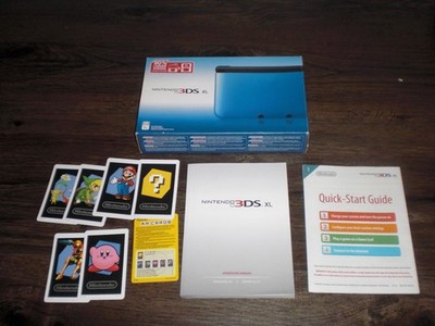 Nintendo 3DS XL Blue Console System EMPTY BOX + Manuals Inserts ONLY NO GAME SYS