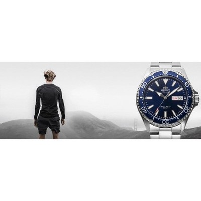 ORIENT Sports Mako RN-AA0002L Mechanical Automatic Navy Dial Silver Men's Watch