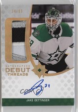 2020-21 Ultimate Collection Debut Threads 34/99 Jake Oettinger Patch Auto 12s2