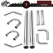 Universal Straight U-Bend Elbow Tube Kits Aluminum Intercooler Piping Set Of 10