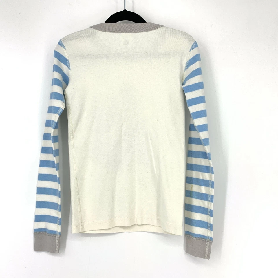 Camisa Hanna Andersson Niños Talla 10 Azul/Blanco Star Wars Pijama Rayas Foto 2 de 4