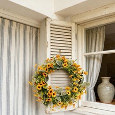 Wreaths for Front Door Garland Fake Silk Floral for Spring Summer Festival