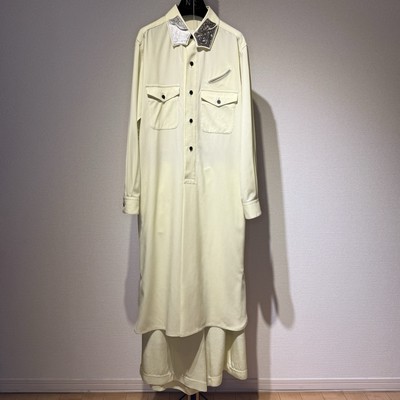 toga pulla setup long shirt and pants yellow