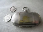 Antique Chatelaine German Silver Stamp & 2 Coin Holder Purse