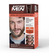 Thickening Grey Reducing Beard Wash - Control GX 4 Fl Oz for Healthy Facial Hair