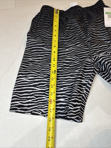 Nike Boy's XL Swim Trunk Shorts Black Gray Zebra Stripes Swoosh Mesh Lined NWT - Picture 5 of 9