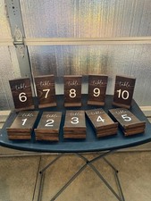 Wooden table numbers 1-10
