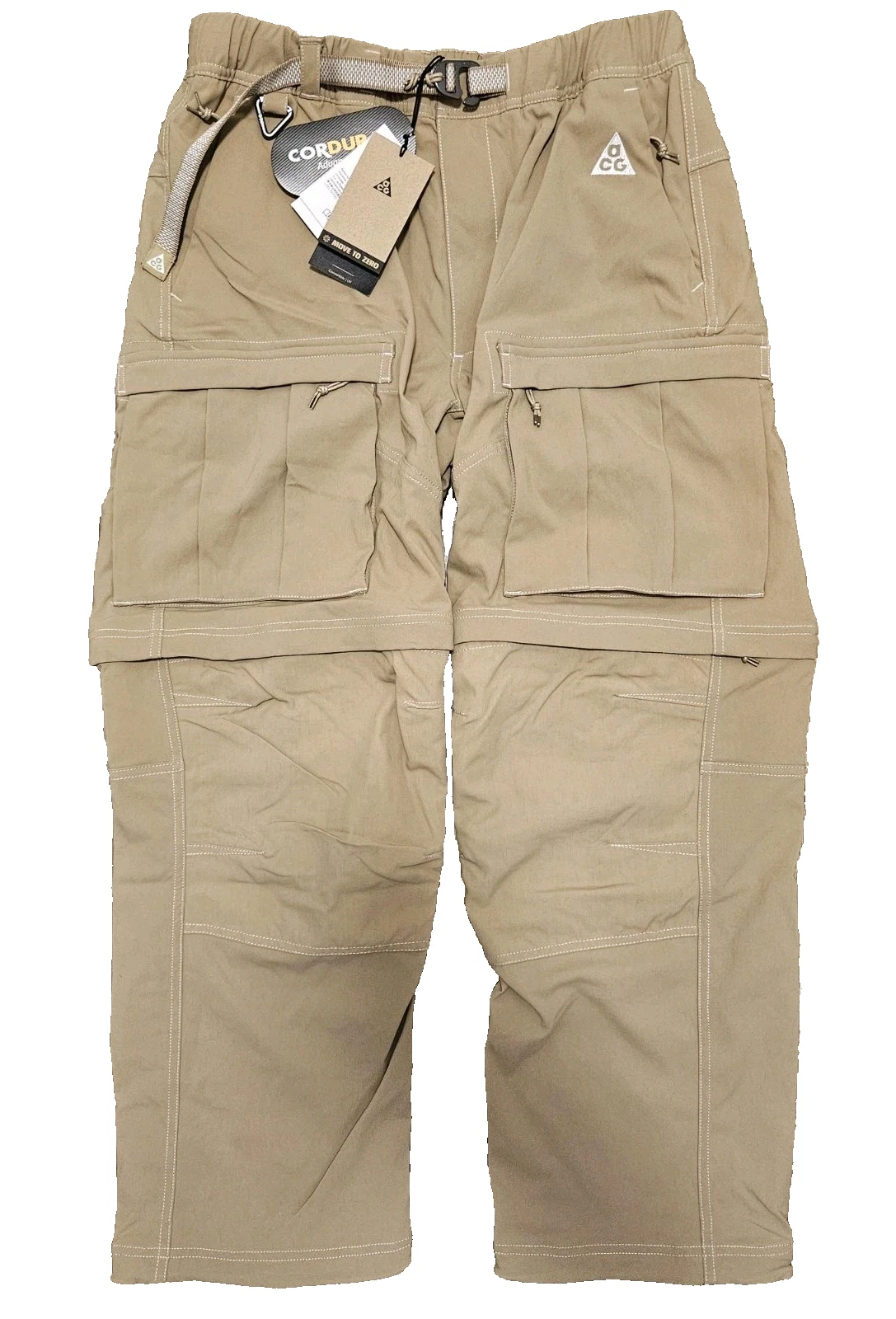 $195 Nike ACG Smith Summit UV Cargo Convertible Zip Pants Men's Large FN0428-247