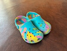Size J 2 Crocs Girl's Tye Dye Turquoise