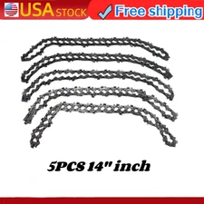 14" inch  5PCS Chainsaw Chain Blade 3/8"LP .050" 52 DL Full-Chisel Chain 52DL
