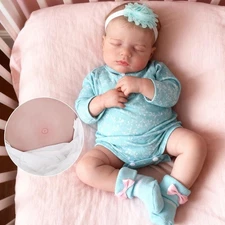 WOOROY Realistic Reborn Baby Dolls Girl - 20 Inch Lifelike Newborn Full Body Vin