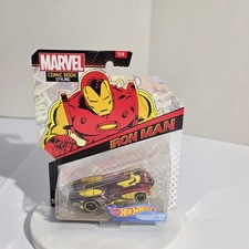 Hot Wheels 2018 Character Cars Marvel #1/4 Iron Man #FLG63 1:64 Scale