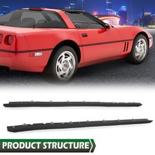 Corvette 1984-1996 Window Molding Trim Weather Stripping Kit - 2pcs Set