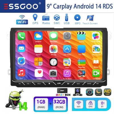 DAB+ 1+32G Android14 CarPlay Autoradio GPS RDS KAM Für VW Golf 5 6 Touran Passat