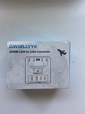 2000W 220V to 110V Voltage Converter, Travel Converter Adapter C G I A Gray