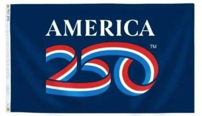 America250 OFFICIAL 3'x5' single/reverse nylon outdoor flag with header&grommets