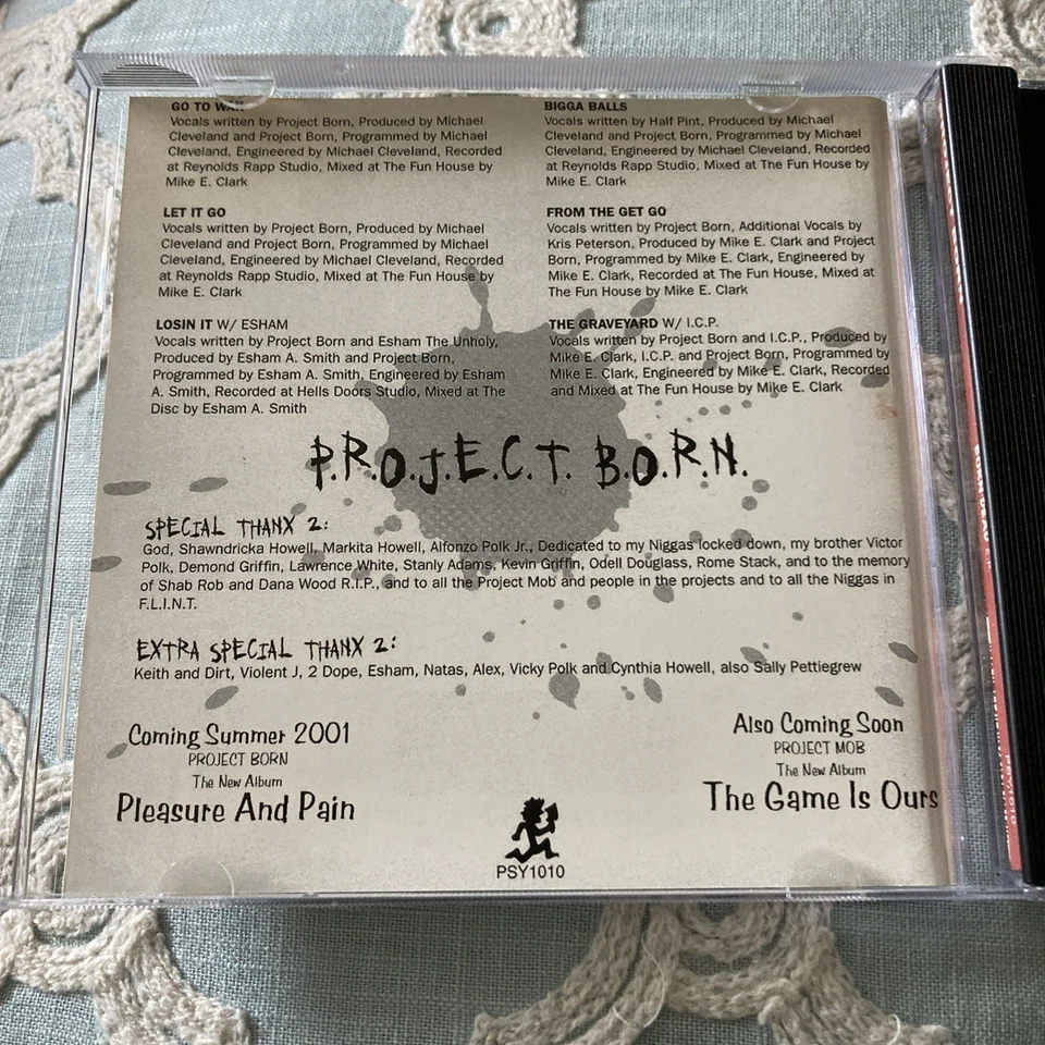 PROJECT BORN - Born Dead E.P. CD 1995 Psychopathic Records RARE F/ ICP Esham Rap Foto 3 de 4